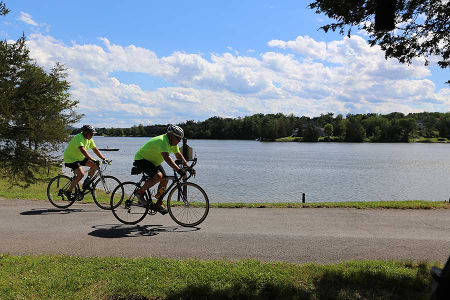 Well maintained bike paths are part of the wonderful facilities and services offered at Sleepy Hollow Lake in Athens NY